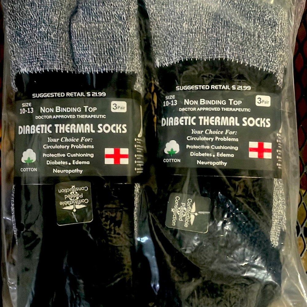 Diabetic thermal socks